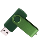 Флеш накопитель USB 2.0 Twister 32GB, пластик Софт Тач/металл, зеленый/зеленый для нанесения логотипа