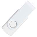 Флеш накопитель USB 2.0 Twister Assembly 16GB, пластик Софт Тач/металл, белый/белый для нанесения логотипа