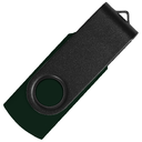 Флеш накопитель USB 2.0 Twister Assembly 16GB, пластик Софт Тач/металл, черный/черный для нанесения логотипа