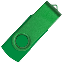 Флеш накопитель USB 2.0 Twister Assembly 16GB, пластик Софт Тач/металл, зеленый/зеленый для нанесения логотипа