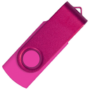 Флеш накопитель USB 2.0 Twister Assembly 16GB, пластик Софт Тач/металл, розовый/розовый для нанесения логотипа