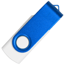 Флеш накопитель USB 2.0 Twister Сolor Mix 16GB, пластик Софт Тач/металл, белый/синий для нанесения логотипа