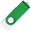 Флеш накопитель USB 2.0 Twister Сolor Mix 16GB, пластик Софт Тач/металл, белый/зеленый для нанесения логотипа