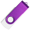 Флеш накопитель USB 2.0 Twister Сolor Mix 16GB, пластик Софт Тач/металл, белый/фиолетовый для нанесения логотипа