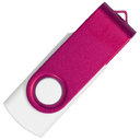 Флеш накопитель USB 2.0 Twister Сolor Mix 16GB, пластик Софт Тач/металл, белый/розовый для нанесения логотипа