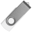 Флеш накопитель USB 2.0 Twister Сolor Mix 16GB, пластик Софт Тач/металл, белый/серебристый для нанесения логотипа