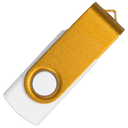 Флеш накопитель USB 2.0 Twister Сolor Mix 16GB, пластик Софт Тач/металл, белый/желтый для нанесения логотипа