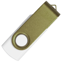 Флеш накопитель USB 2.0 Twister Сolor Mix 16GB, пластик Софт Тач/металл, белый/оливковый для нанесения логотипа