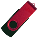 Флеш накопитель USB 2.0 Twister Сolor Mix 16GB, пластик Софт Тач/металл, черный/красный для нанесения логотипа