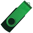 Флеш накопитель USB 2.0 Twister Сolor Mix 16GB, пластик Софт Тач/металл, черный/зеленый для нанесения логотипа