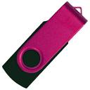Флеш накопитель USB 2.0 Twister Сolor Mix 16GB, пластик Софт Тач/металл, черный/розовый для нанесения логотипа