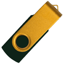 Флеш накопитель USB 2.0 Twister Сolor Mix 16GB, пластик Софт Тач/металл, черный/желтый для нанесения логотипа