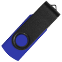 Флеш накопитель USB 2.0 Twister Сolor Mix 16GB, пластик Софт Тач/металл, синий/черный для нанесения логотипа