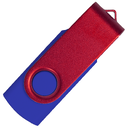 Флеш накопитель USB 2.0 Twister Сolor Mix 16GB, пластик Софт Тач/металл, синий/красный для нанесения логотипа