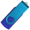 Флеш накопитель USB 2.0 Twister Сolor Mix 16GB, пластик Софт Тач/металл, синий/голубой для нанесения логотипа