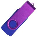Флеш накопитель USB 2.0 Twister Сolor Mix 16GB, пластик Софт Тач/металл, синий/фиолетовый для нанесения логотипа