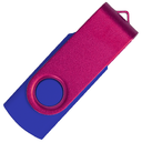 Флеш накопитель USB 2.0 Twister Сolor Mix 16GB, пластик Софт Тач/металл, синий/розовый для нанесения логотипа