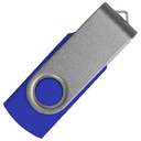 Флеш накопитель USB 2.0 Twister Сolor Mix 16GB, пластик Софт Тач/металл, синий/серебристый для нанесения логотипа