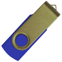 Флеш накопитель USB 2.0 Twister Сolor Mix 16GB, пластик Софт Тач/металл, синий/оливковый для нанесения логотипа