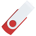 Флеш накопитель USB 2.0 Twister Сolor Mix 16GB, пластик Софт Тач/металл, красный/белый для нанесения логотипа