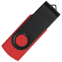 Флеш накопитель USB 2.0 Twister Сolor Mix 16GB, пластик Софт Тач/металл, красный/черный для нанесения логотипа