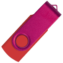 Флеш накопитель USB 2.0 Twister Сolor Mix 16GB, пластик Софт Тач/металл, красный/розовый для нанесения логотипа