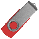 Флеш накопитель USB 2.0 Twister Сolor Mix 16GB, пластик Софт Тач/металл, красный/серебристый для нанесения логотипа