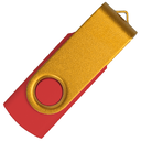 Флеш накопитель USB 2.0 Twister Сolor Mix 16GB, пластик Софт Тач/металл, красный/желтый для нанесения логотипа
