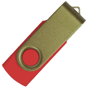 Флеш накопитель USB 2.0 Twister Сolor Mix 16GB, пластик Софт Тач/металл, красный/оливковый для нанесения логотипа