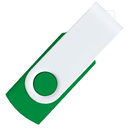 Флеш накопитель USB 2.0 Twister Сolor Mix 16GB, пластик Софт Тач/металл, зеленый/белый для нанесения логотипа