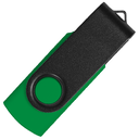 Флеш накопитель USB 2.0 Twister Сolor Mix 16GB, пластик Софт Тач/металл, зеленый/черный для нанесения логотипа