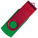 Флеш накопитель USB 2.0 Twister Сolor Mix 16GB, пластик Софт Тач/металл, зеленый/красный для нанесения логотипа