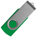 Флеш накопитель USB 2.0 Twister Сolor Mix 16GB, пластик Софт Тач/металл, зеленый/серебристый для нанесения логотипа