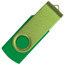 Флеш накопитель USB 2.0 Twister Сolor Mix 16GB, пластик Софт Тач/металл, зеленый/светло-зеленый для нанесения логотипа