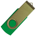 Флеш накопитель USB 2.0 Twister Сolor Mix 16GB, пластик Софт Тач/металл, зеленый/оливковый для нанесения логотипа