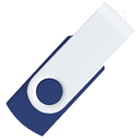 Флеш накопитель USB 2.0 Twister Сolor Mix 16GB, пластик Софт Тач/металл, темно-синий/белый для нанесения логотипа