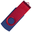 Флеш накопитель USB 2.0 Twister Сolor Mix 16GB, пластик Софт Тач/металл, темно-синий/красный для нанесения логотипа