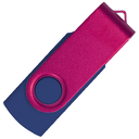 Флеш накопитель USB 2.0 Twister Сolor Mix 16GB, пластик Софт Тач/металл, темно-синий/розовый для нанесения логотипа