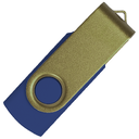 Флеш накопитель USB 2.0 Twister Сolor Mix 16GB, пластик Софт Тач/металл, темно-синий/оливковый для нанесения логотипа