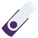 Флеш накопитель USB 2.0 Twister Сolor Mix 16GB, пластик Софт Тач/металл, фиолетовый/белый для нанесения логотипа