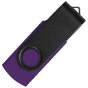 Флеш накопитель USB 2.0 Twister Сolor Mix 16GB, пластик Софт Тач/металл, фиолетовый/черный для нанесения логотипа