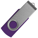 Флеш накопитель USB 2.0 Twister Сolor Mix 16GB, пластик Софт Тач/металл, фиолетовый/серебристый для нанесения логотипа