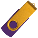 Флеш накопитель USB 2.0 Twister Сolor Mix 16GB, пластик Софт Тач/металл, фиолетовый/желтый для нанесения логотипа