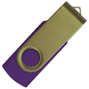 Флеш накопитель USB 2.0 Twister Сolor Mix 16GB, пластик Софт Тач/металл, фиолетовый/оливковый для нанесения логотипа