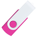 Флеш накопитель USB 2.0 Twister Сolor Mix 16GB, пластик Софт Тач/металл, розовый/белый для нанесения логотипа
