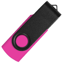 Флеш накопитель USB 2.0 Twister Сolor Mix 16GB, пластик Софт Тач/металл, розовый/черный для нанесения логотипа