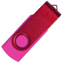 Флеш накопитель USB 2.0 Twister Сolor Mix 16GB, пластик Софт Тач/металл, розовый/красный для нанесения логотипа
