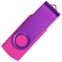 Флеш накопитель USB 2.0 Twister Сolor Mix 16GB, пластик Софт Тач/металл, розовый/фиолетовый для нанесения логотипа