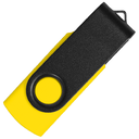 Флеш накопитель USB 2.0 Twister Сolor Mix 16GB, пластик Софт Тач/металл, желтый/черный для нанесения логотипа