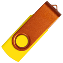 Флеш накопитель USB 2.0 Twister Сolor Mix 16GB, пластик Софт Тач/металл, желтый/оранжевый для нанесения логотипа